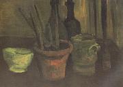 Vincent Van Gogh Still Life with Paintbrushes in a Pot (nn04) oil painting on canvas